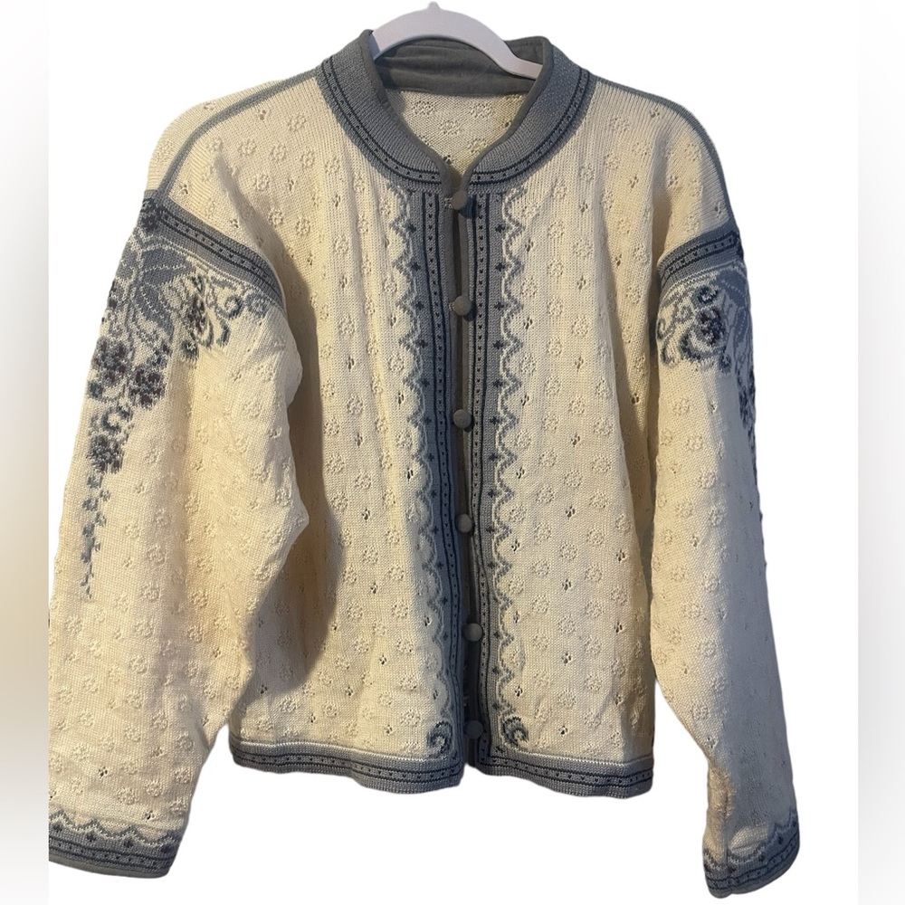 Dale of Norway fair isle wool cardigan women’s large